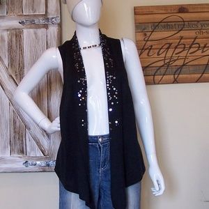 Navy Sparkle Sweater Vest